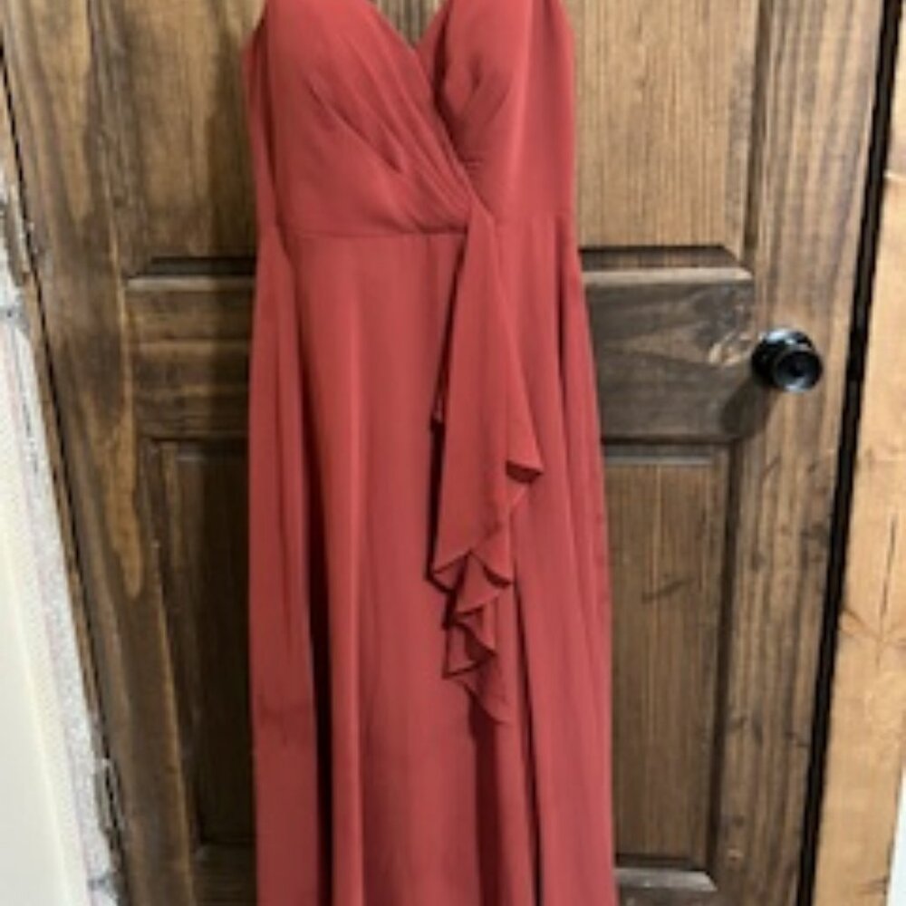 Terracotta bridesmaid dress